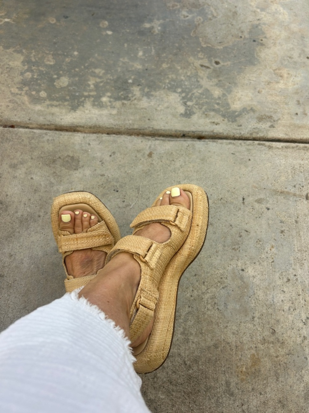 Loeffler Randall Blaise Natural Raffia Platform Sandal size 6 - Picture 9 of 12